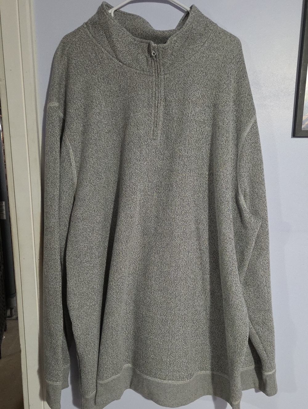 Sonoma Men's Light Gray Quarter-Zip Sweater